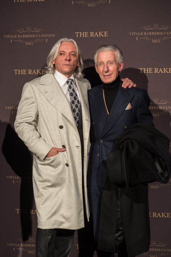 Editor-in-chief of men’s style website, Parisian Gentleman, Hugo Jacomet and British tailor Edward Sexton.