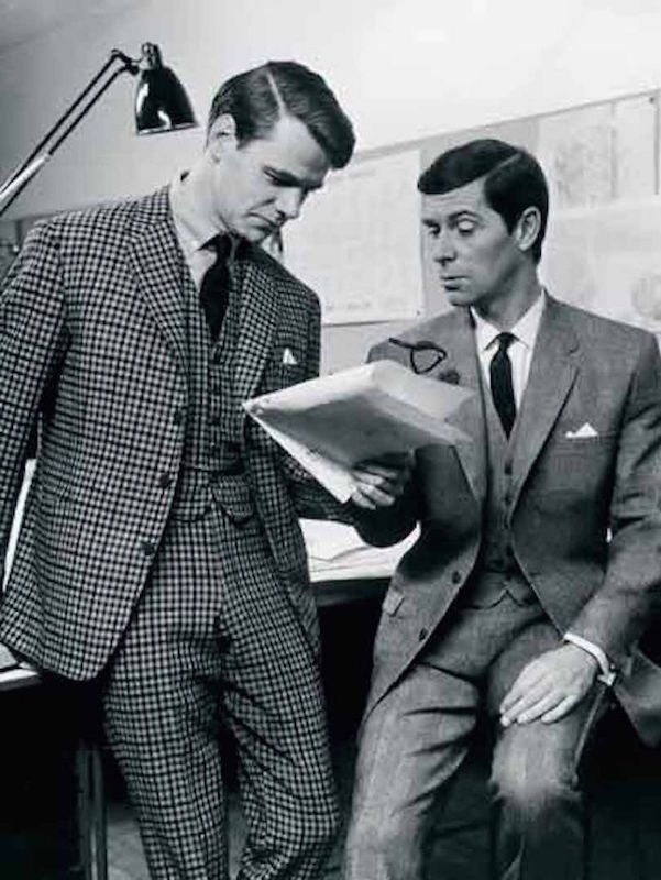 A three-piece by tailor Hector Powe in 1964, cut in Woolmark cloth.