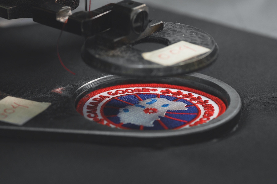 Canada Goose's logo, carefully stitched onto each of their down jackets.