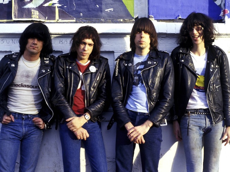 American punk rock band the Ramones made Perfectos their sartorial signature, pictured here in 1978.