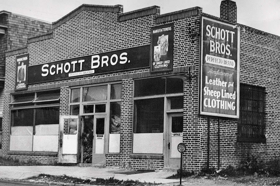 The original Schott factory in New York City, circa 1928.