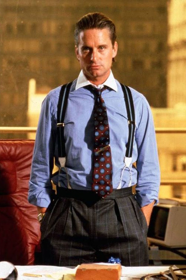 Michael Douglas as Gordon Gekko in Wall Street, 1987.