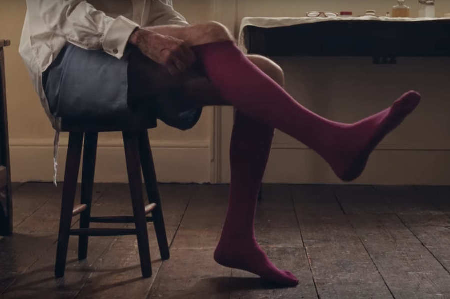 Most of Day-Lewis’ wardrobe in the film is British-made, but his socks are by Italian hosier Gammarelli.