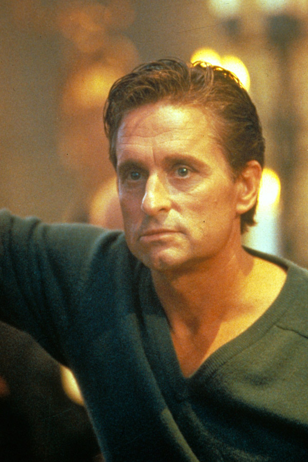 Michael Douglas' V-neck sweater was slated by wardrobe critics in Basic Instinct, 1992.