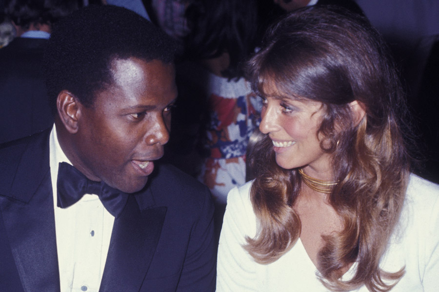 Sidney Poitier with his wife, Joanna Shimkus, in New York.