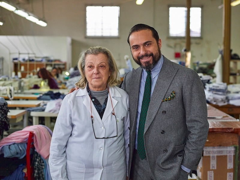 Salvatore and his mother Maria, who started training as a shirtmaker aged nine.