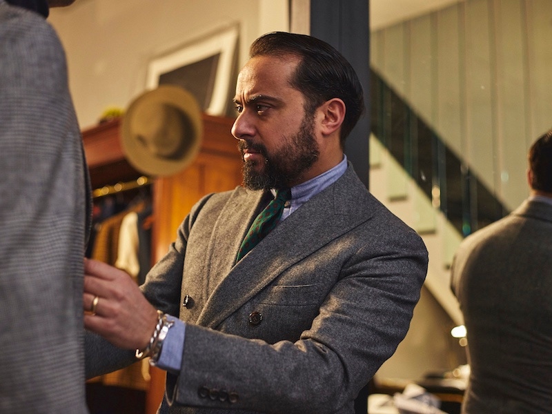 While he's a master at bespoke shirtmaking, Salva's ready-to-wear collection is equally revered and provides one with a full wardrobe.