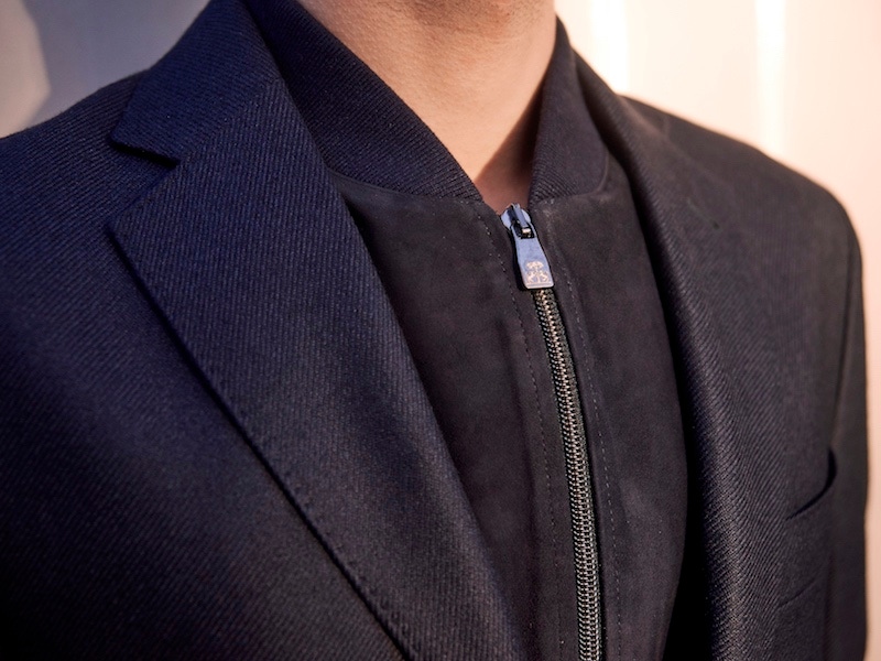 Depending on the weather, you can easily remove the lining which will leave you with a soft-shouldered, two-button single-breasted jacket in supple cashmere. Photo by James Munro.