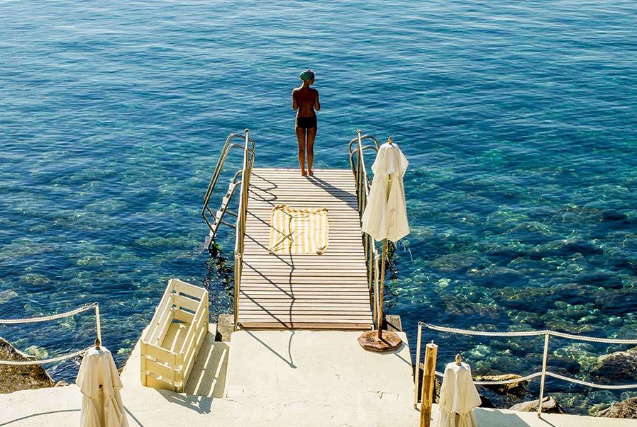 Tucked into the side of Monte Argentario, Il Pellicano's private cove is one of the Tuscan coastline's hidden treasures.