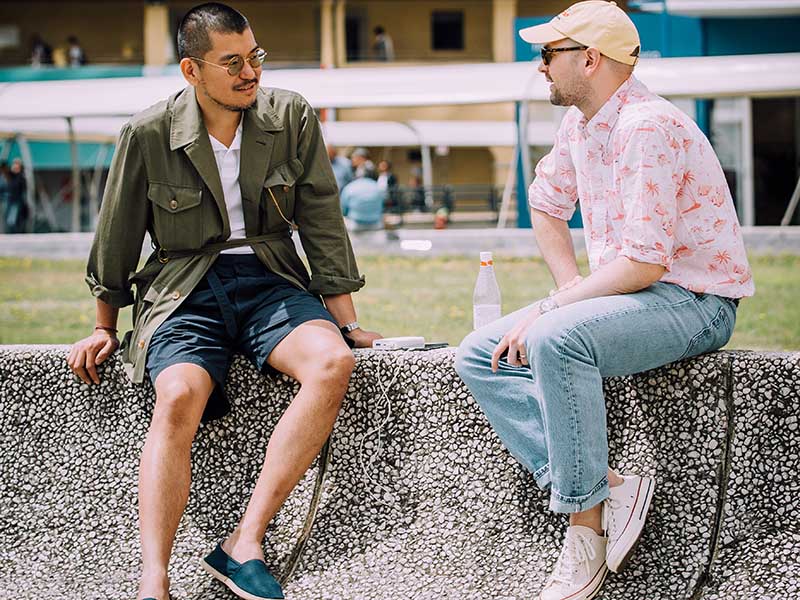 George Wang and Jeremy Kirkland at Pitti Uomo 94.