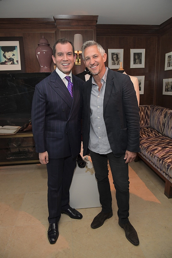 George Cleverley Jr pictured with former England footballer Gary Lineker. (Charley Gallay/Getty Images for George Cleverley)