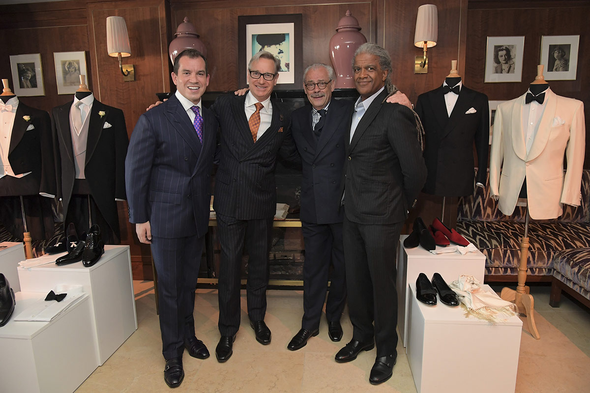 Messrs Cleverley Sr and Jr joined by director Paul Feig and the film critic Elvis Mitchell. (Charley Gallay/Getty Images for George Cleverley)