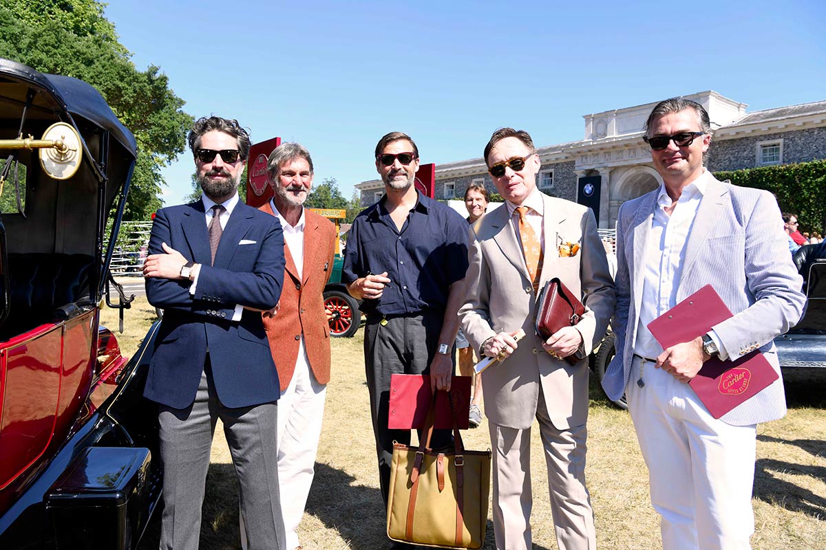 Judges Jack Guinness, Patrick Grant, Nick Foulkes and Laurent Feniou take a moment from the arduous task of contemplating the world's finest cars...