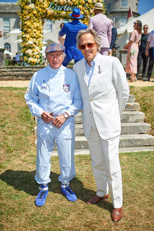 Racing legend Jackie Stewart with His Grace Charles Gordon-Lennox, 11th Duke of Richmond, 11th Duke of Lennox, 11th Duke of Aubigny and 6th Duke of Gordon.