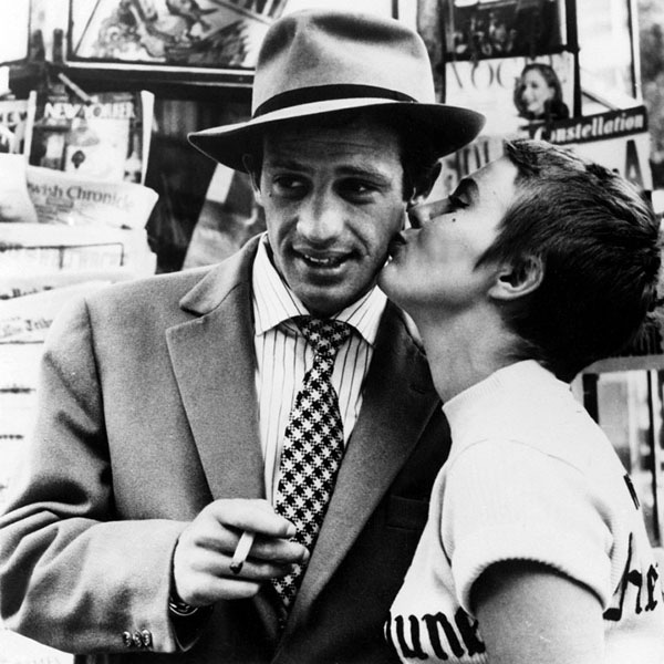 Jean-Paul Belmondo stars alongside Jean Seberg in Breathless.