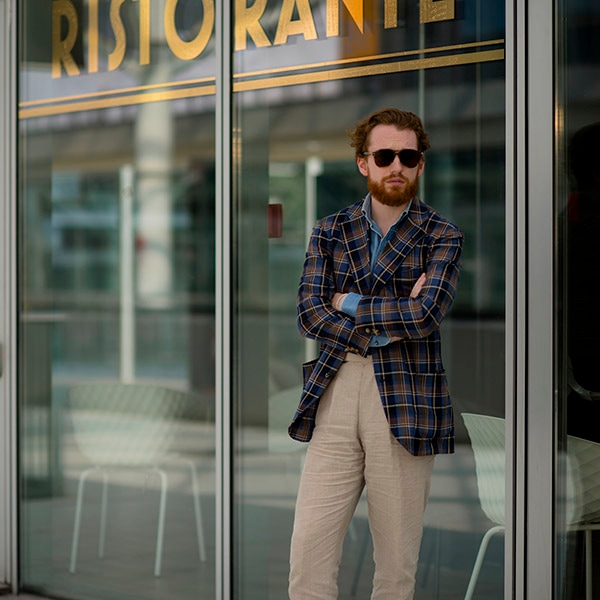 By introducing a more casual denim shirt to your suit separates, the door is opened for experimentation with pattern.