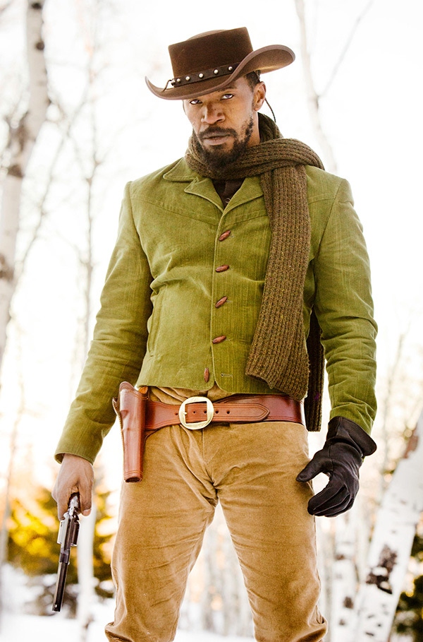 Foxx pictured playing the title role in Quentin Tarantino's revisionist western Django Unchained (Alamy).