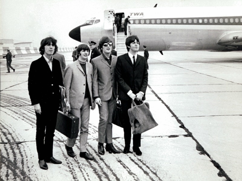 The Beatles arriving in New York City, 1964. Photograph courtesy of Alamy.