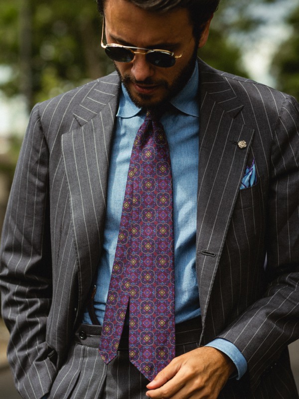 Fabio Attanasio of the Bespoke Dudes donning an unorthodox clash of patterns and colours.