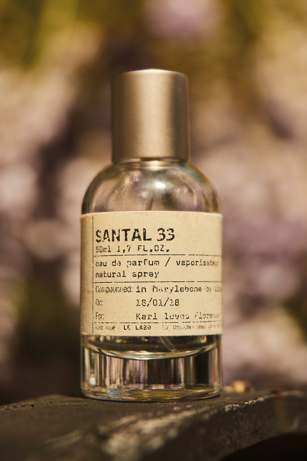 On entering English Cut, you can tell whether Karl is present due to his Santal 33 fragrance from Le Labo. It boasts woody, sweet and musky notes, and has “Karl loves Florence” inscribed on the label.