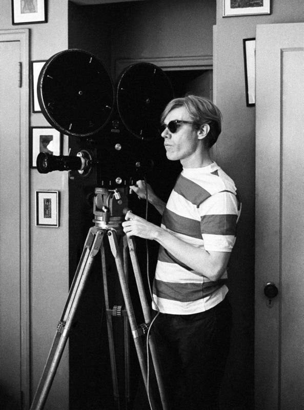 Striped tees were essential to Warhol's sartorial identity.