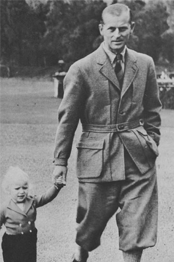 The Duke of Edinburgh wears a traditional Norfolk Jacket.