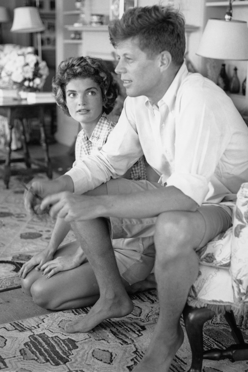 Kennedy and Jackie in Hyannis Port, Massachusetts, 1953 (Photo by Hy Peskin/Getty Images)