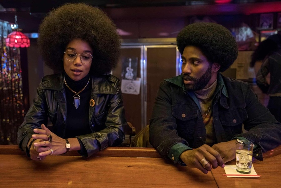 Laura Harrier acts alongside John David Washington as the strong-willed student activist Patrice.