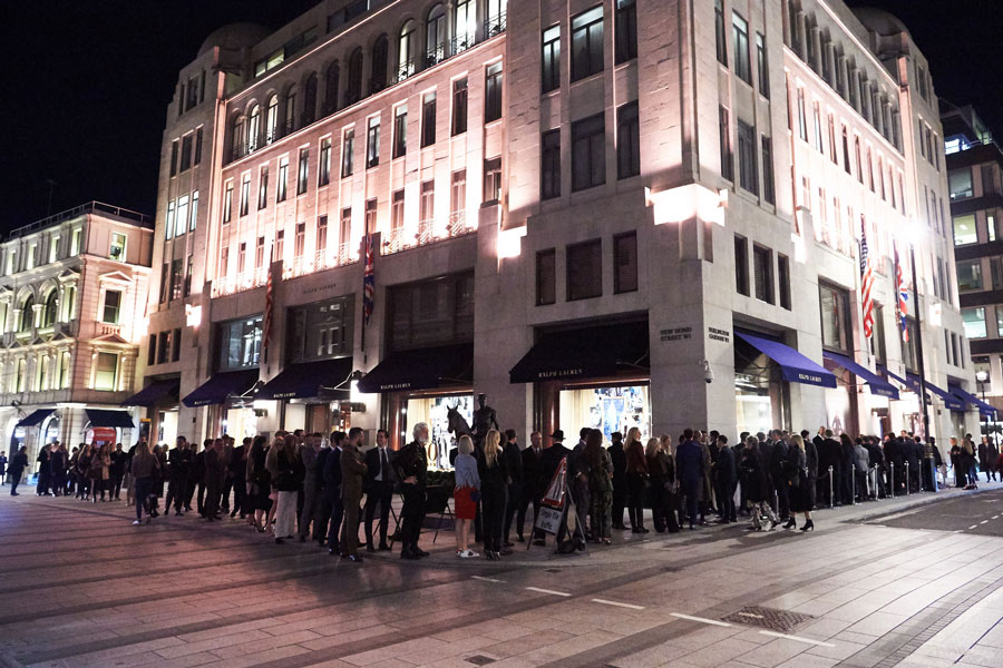 Outside Ralph Lauren's New Bond St store.