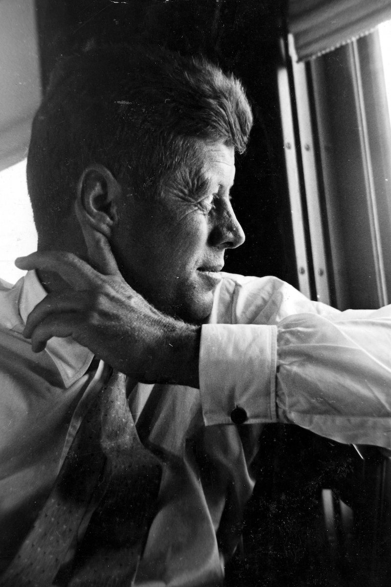 A pensive Kennedy, 1964 (Photo by AUGUSTO MENESES/REX/Shutterstock (7260a)