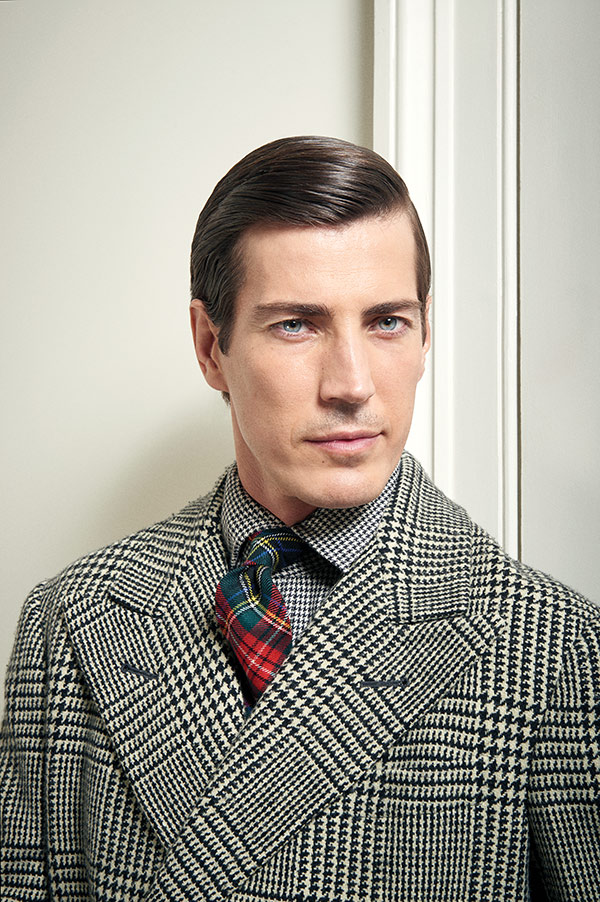 The wool tartan tie is an excellent way to clash patterns and colours when wearing business attire.