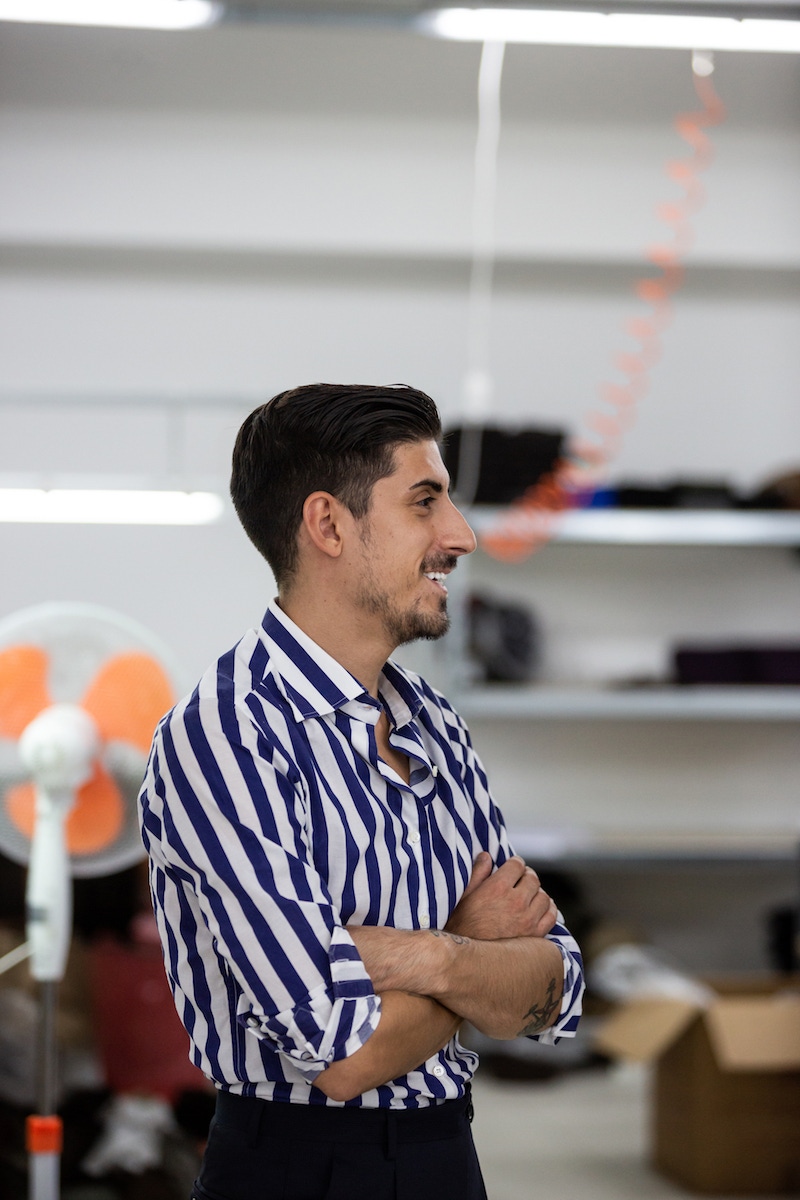 Alessio Sannino in his family's workshop. Photo by Shaun Darwood.