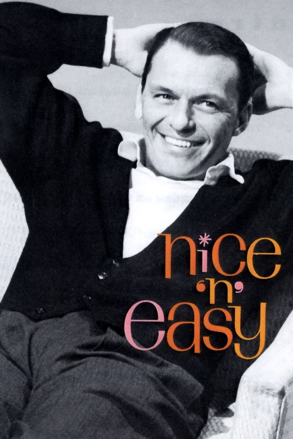 Frank Sinatra wears a cardigan and shirt on the cover of Nice 'n' Easy, 1960.