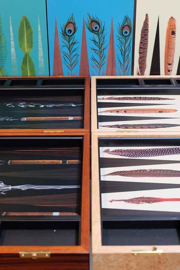 A selection of Alexandra's magnificent backgammon designs.