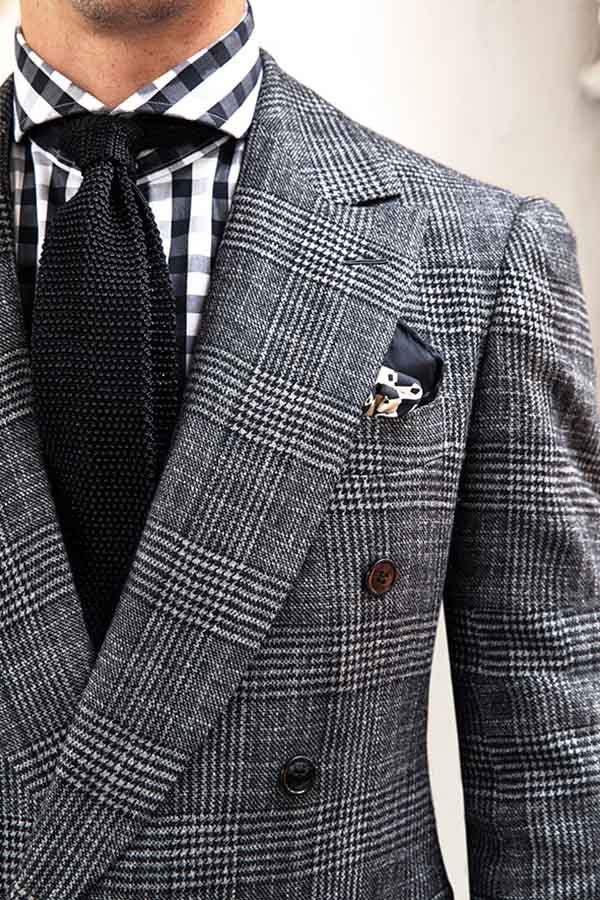 Cifonelli's “Metropolis” Prince of Wales bespoke flannel suit, designed exclusively for The Rake.