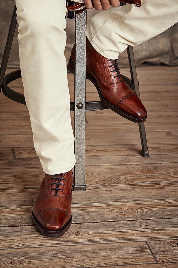 A pair of boots by Northampton-based shoemakers Gaziano & Girling are ideal for navigating Goodwood in.