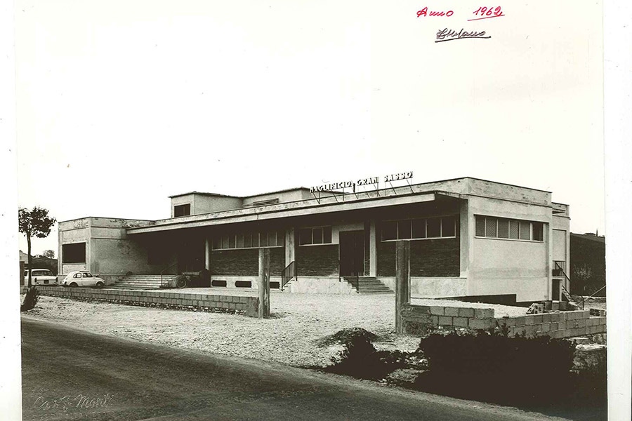 The Gran Sasso factory in 1962.