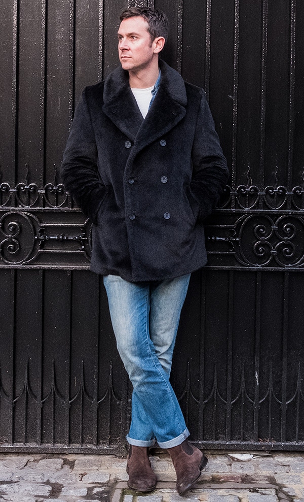 Although military in origin, Mason & Sons' pea coat is versatile enough to work really well with dressed down workwear.