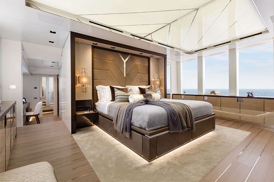 The Super Yacht master bedroom.