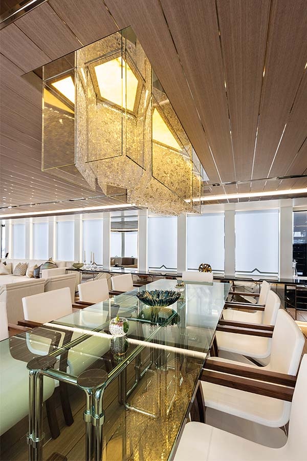 The Super Yacht dining area.