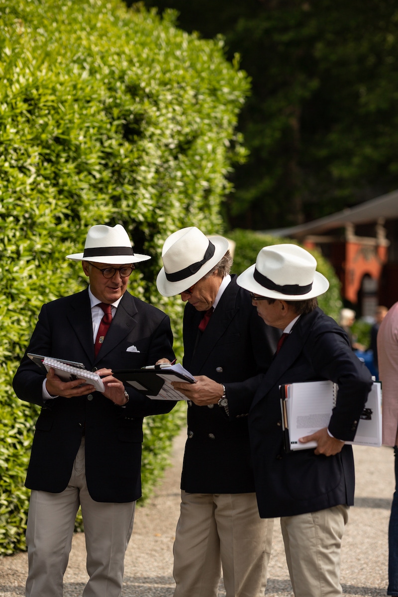 A few of the judges in their navy blazers and club ties.