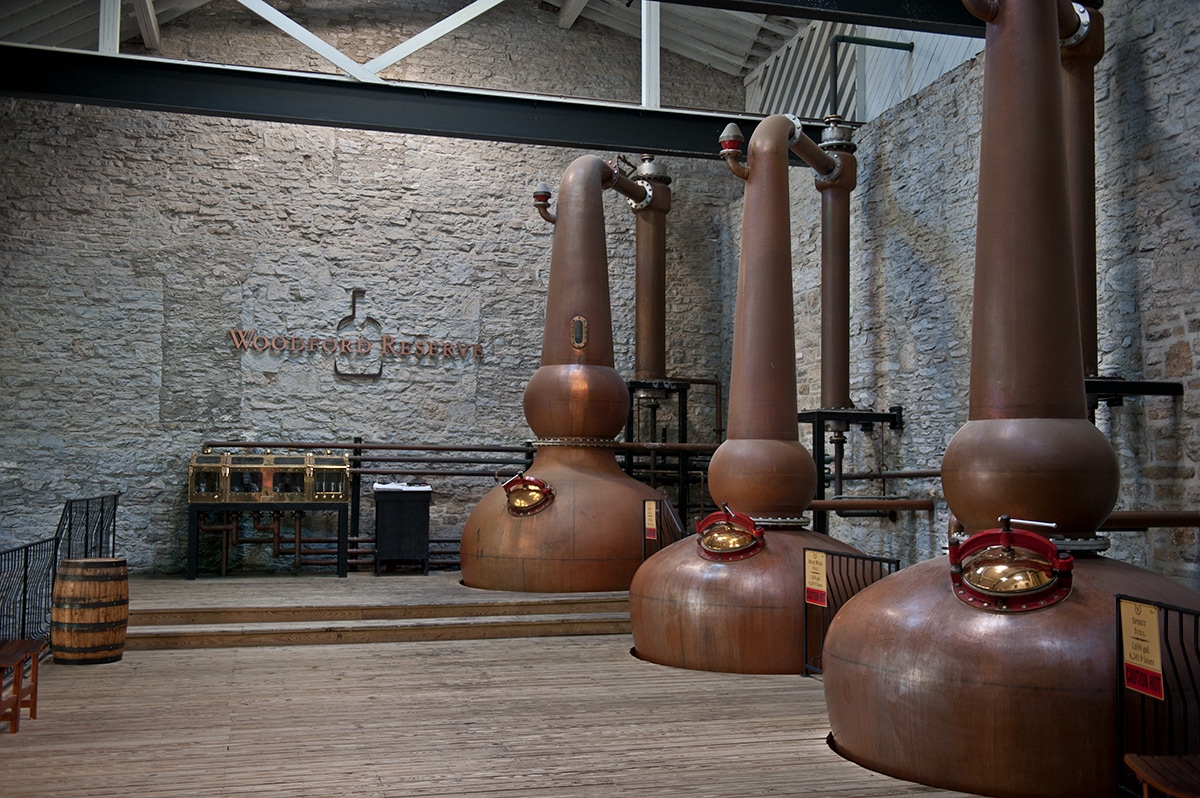 Woodford Reserve's triple-pot stills.