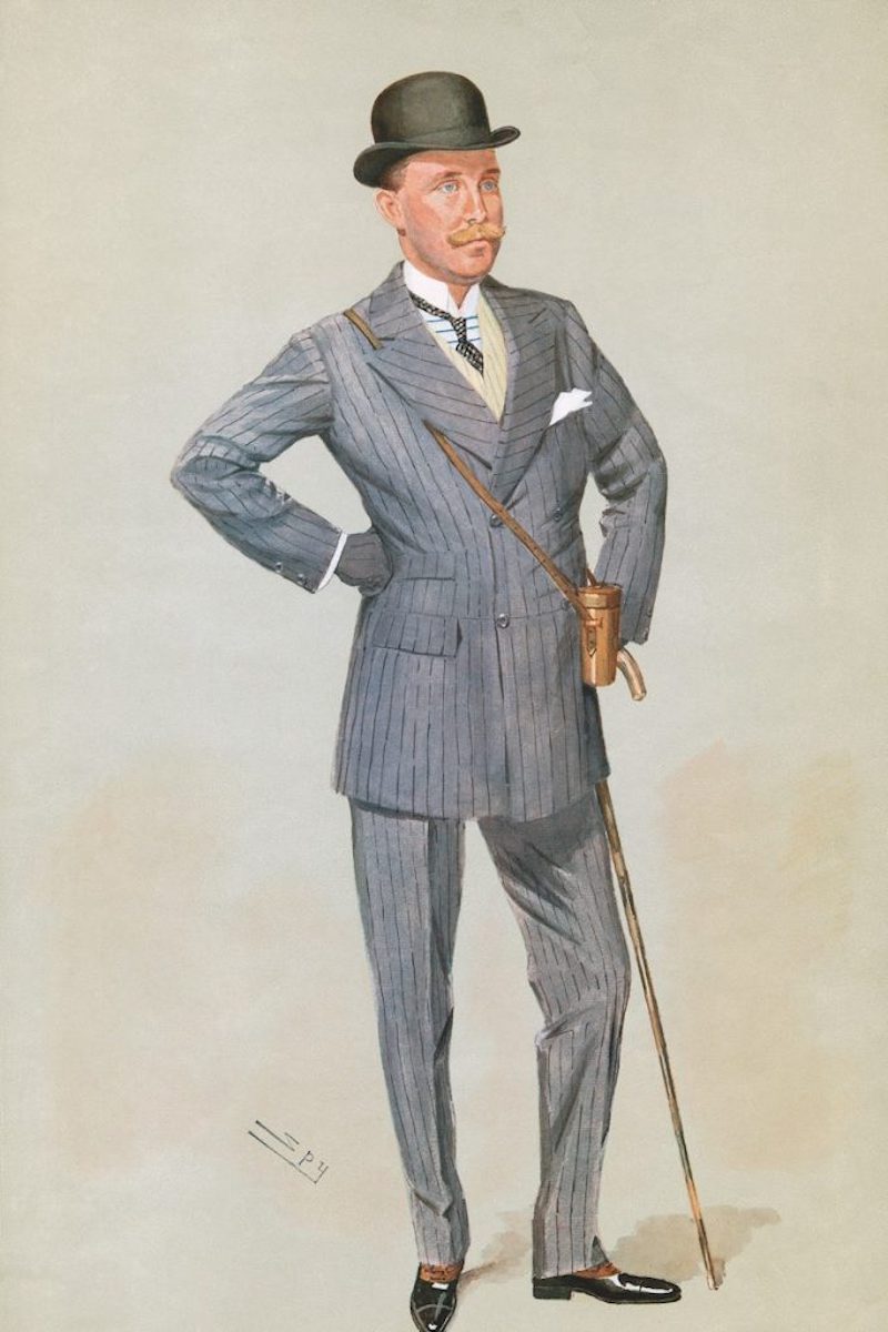 British racehorse owner and Steward of the Jockey Club, Major Eustace 'Lucky' Loder (1867 - 1914), circa 1910. Portrait by Spy (Leslie Ward) for Vanity Fair Suplpement. (Photo by Hulton Archive/Getty Images)