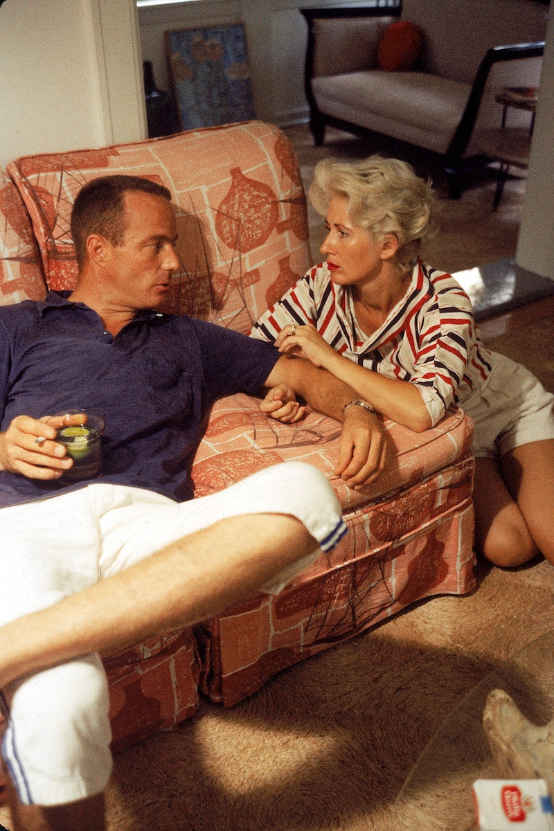 Scott Carpenter at home with his wife, Rene prior to a mission in 1959.