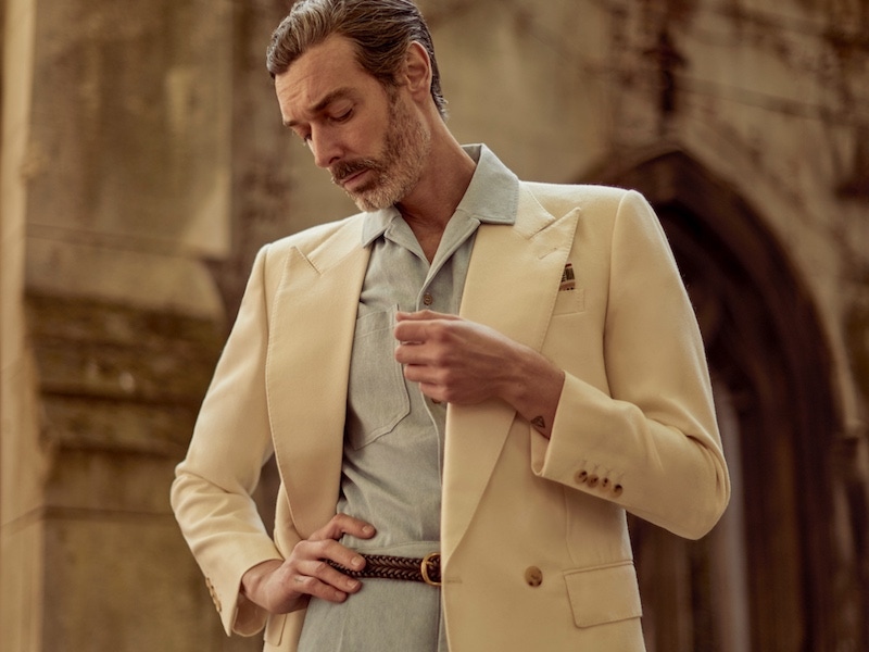 Brown Oxfords and Blue English Tweed Jacket and Italian Wool Coat – Stefano  Bemer