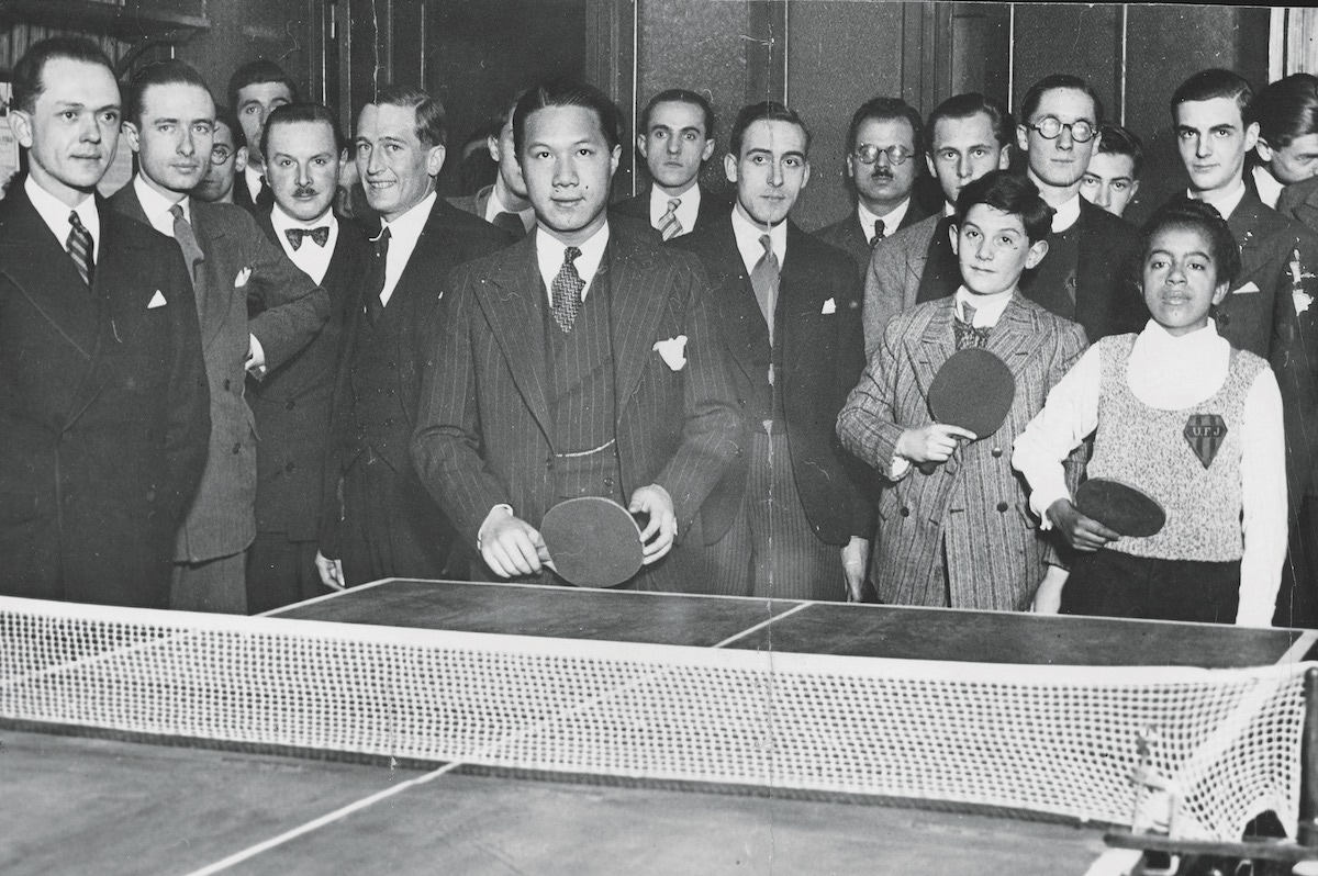 PhotoThe Boy Emperor Of Annam His Majesty Bao Dai playing table tennis in Paris. (Photo by ANL/REX/Shutterstock (5832233a)