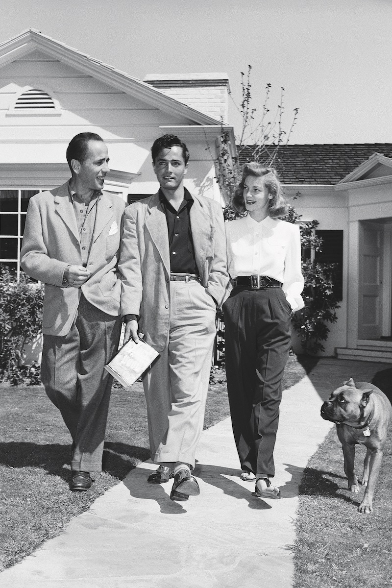 With Humphrey Bogart and Lauren Bacall in Hollywood, 1948.