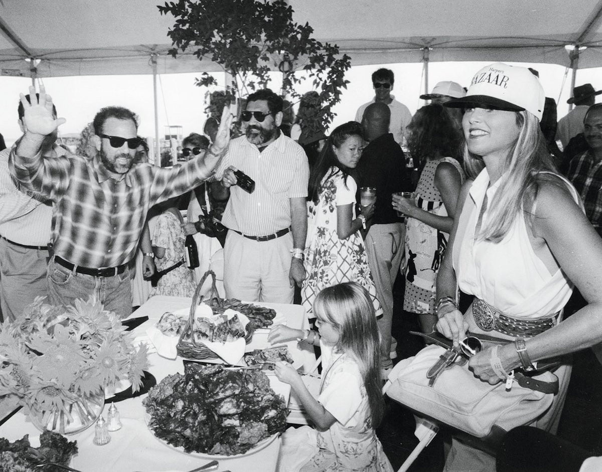 Joel with his daughter Alexa and wife Christie Brinkley at the Hampton Classic in 1993.