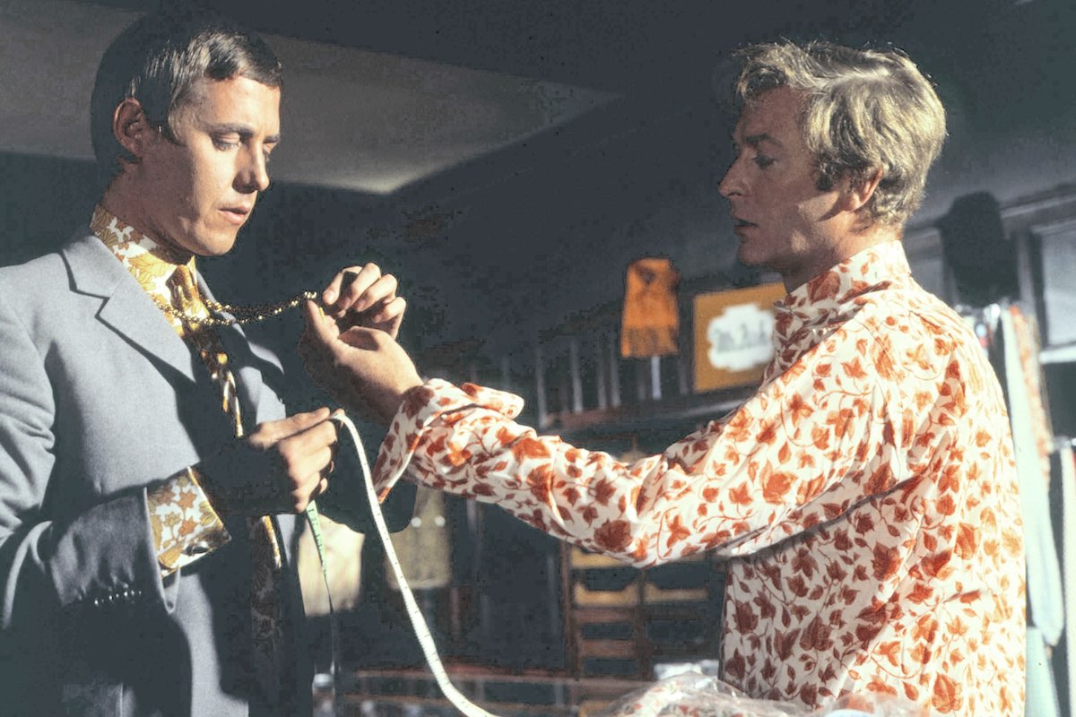 Still life in the Mr Fish boutique with Michael Caine in the Italian Job, 1969. Photo by Paramount/Oakhurst Productions/Kobal/Shutterstock.