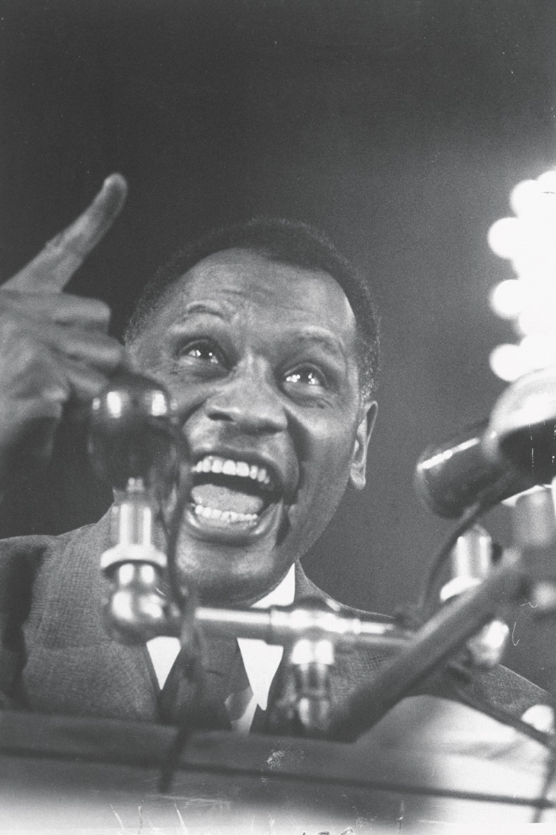 Paul Robeson speaking at rally against Mundt-Nixon bill. (Photo by Leonard Mccombe/The LIFE Images Collection via Getty Images/Getty Images)